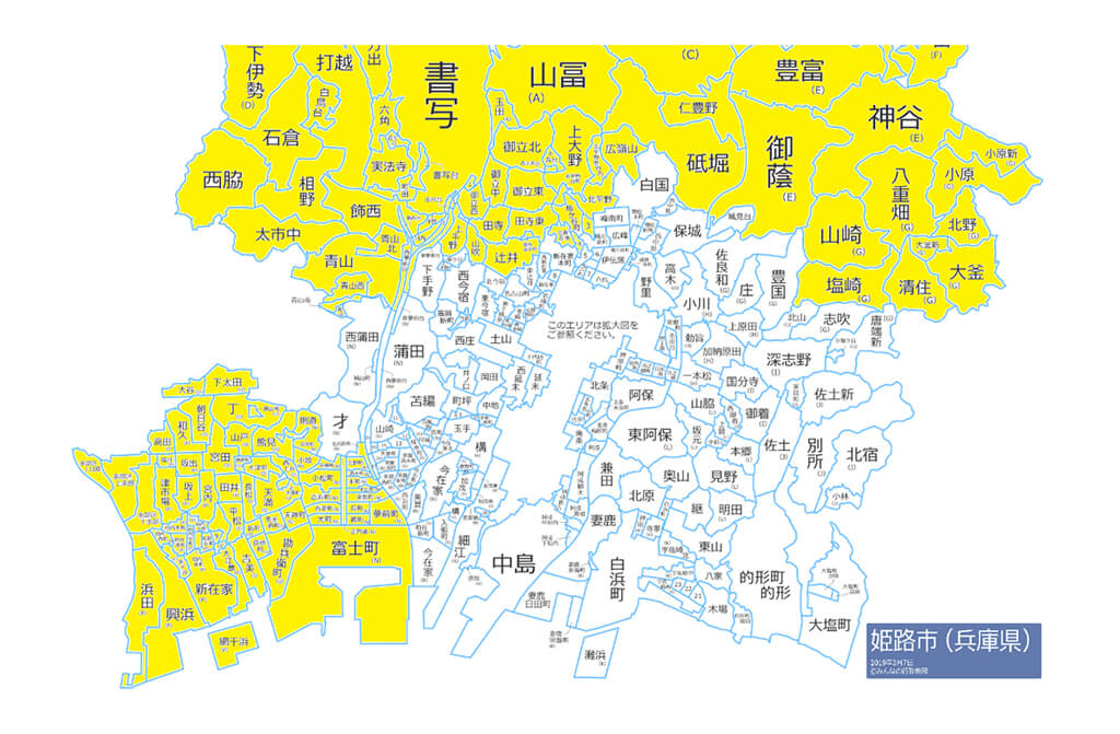 姫路市エリアマップ